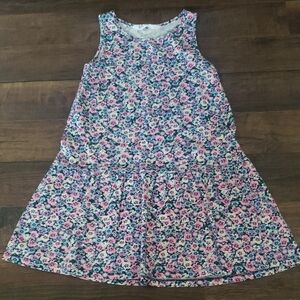 H&M Pink and Blue Tiered Ruffled Sundress
